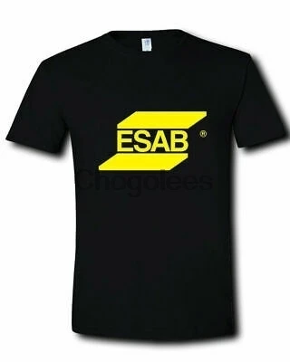 New ESAB Logo Welding Cutting Equipment Consumables Black T-Shirt Tee Mens USA