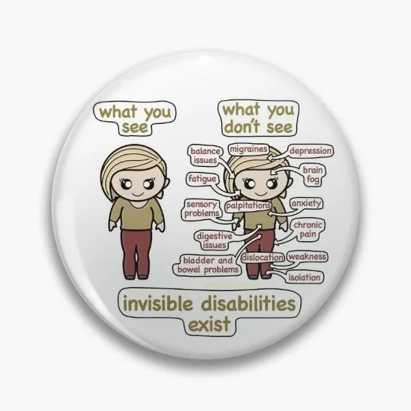 Invisible Disabilities Exist Soft Button Pin Women Fashion Gift Clothes Hat Jewelry Badge Brooch Collar Decor Cartoon Lapel Pin