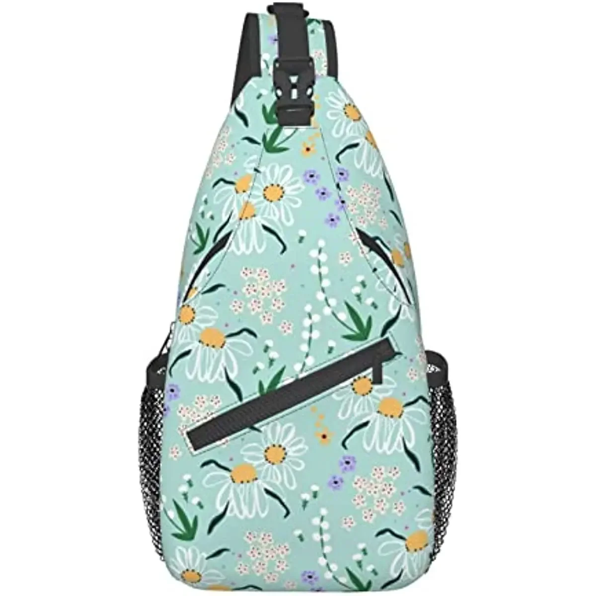

Blue Daisy Crossbody Sling Backpack Sling Bag Travel Hiking Chest Bag Daypack for Men Women Adult Backpacks Unisex Casual