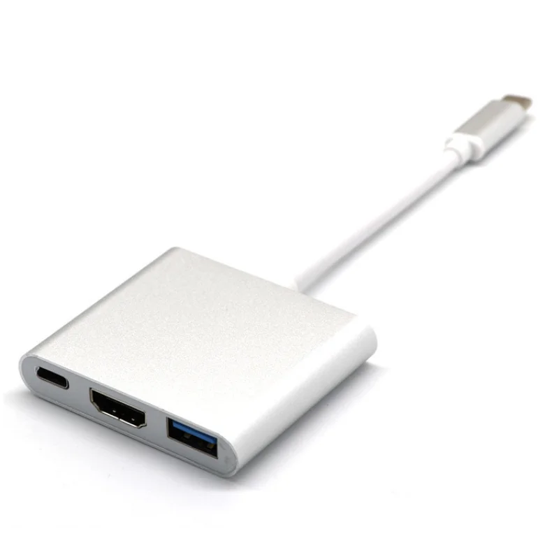 

Type-C To HDMI USB3.0 Aluminum Alloy USB 3.1 To HDMI Cable with PD Power Delivery