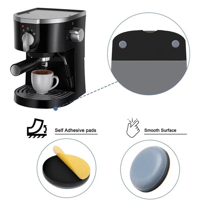 FZFZ 24 pièces curseurs d'appareils de cuisine pour comptoir, plateau coulissant de caddie adhésif Compatible avec la plupart des cafetières, friteuses à Air