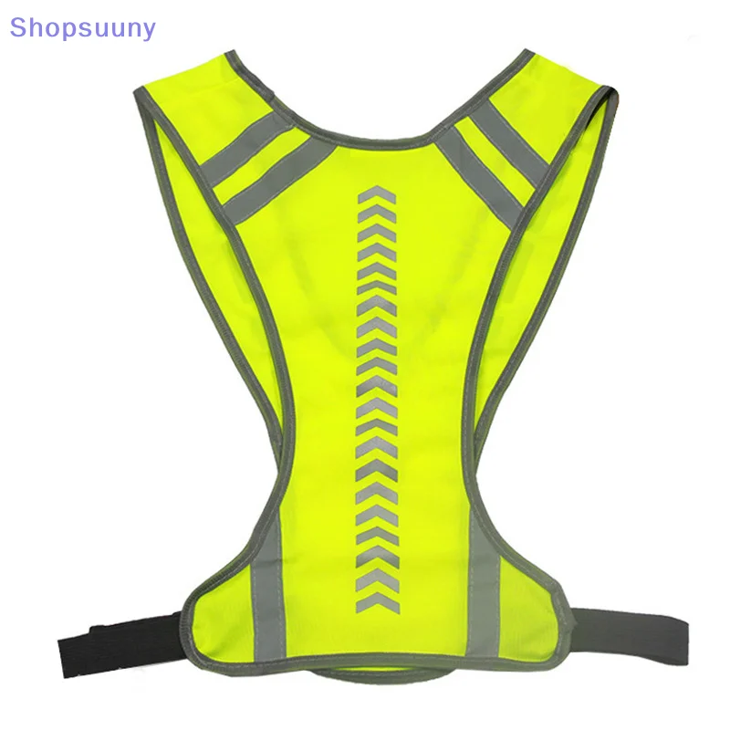 [SU]Motorcycle Safety Jacket Visible Reflective Vest Working Clothes Night Security Running Cycling Coat[SU]