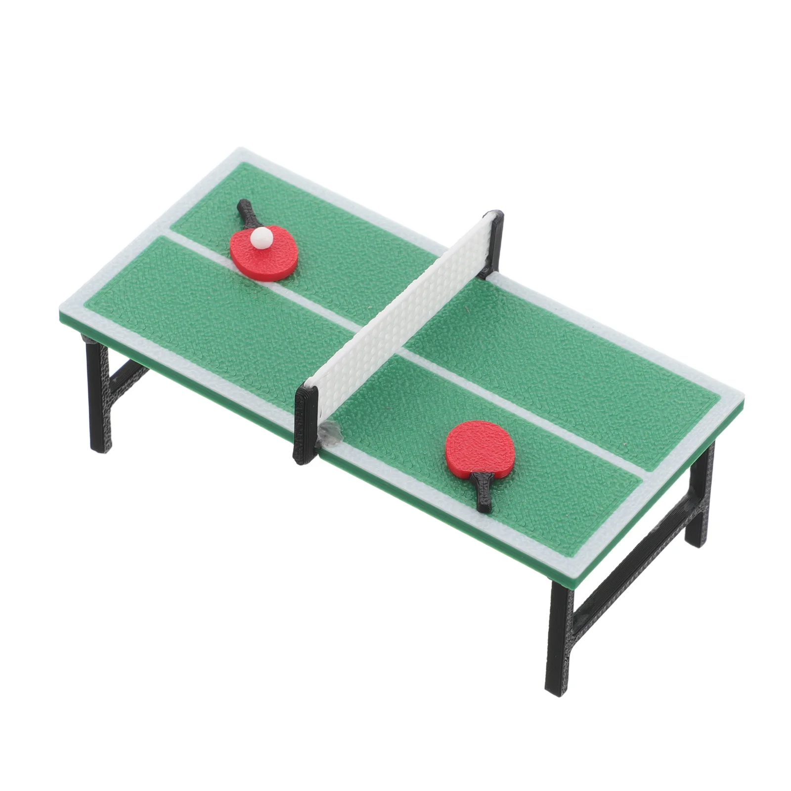 1 Zestaw Miniaturowy Zestaw do Tenisa Stołowego Realistyczny Design Mini Dom Sprzęt Sportowy Replika DIY Meble do Domku dla Lalek Stół