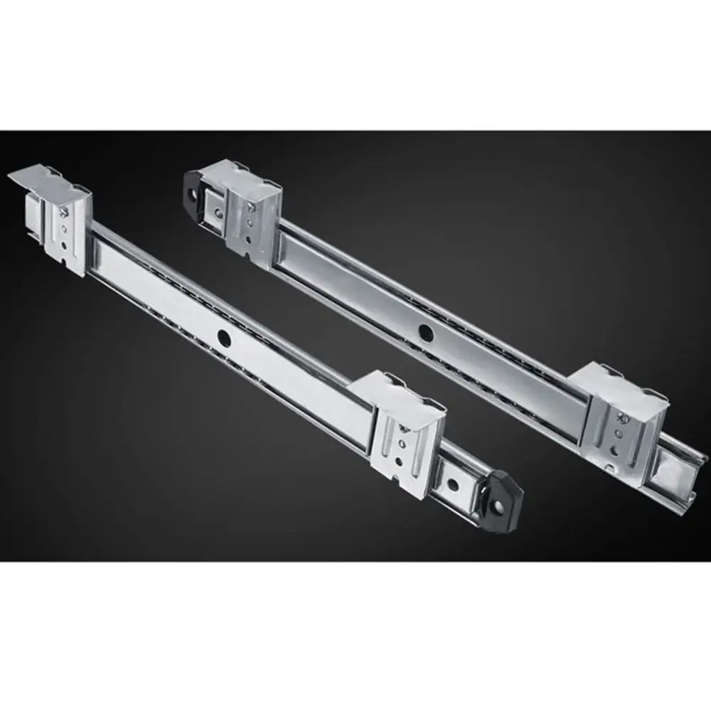Heavy Duty Slide Rail Under Desk Keyboard Tray Adjustable Thickened Slide Keyboard Stand Easy Installation Smooth Sliding