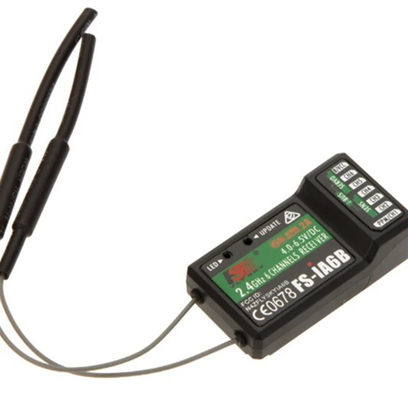 FS-iA6B6 2.4G 10 Channel RC Receiver Untuk Pesawat Model Remote Control Dual Receptor Transmitter