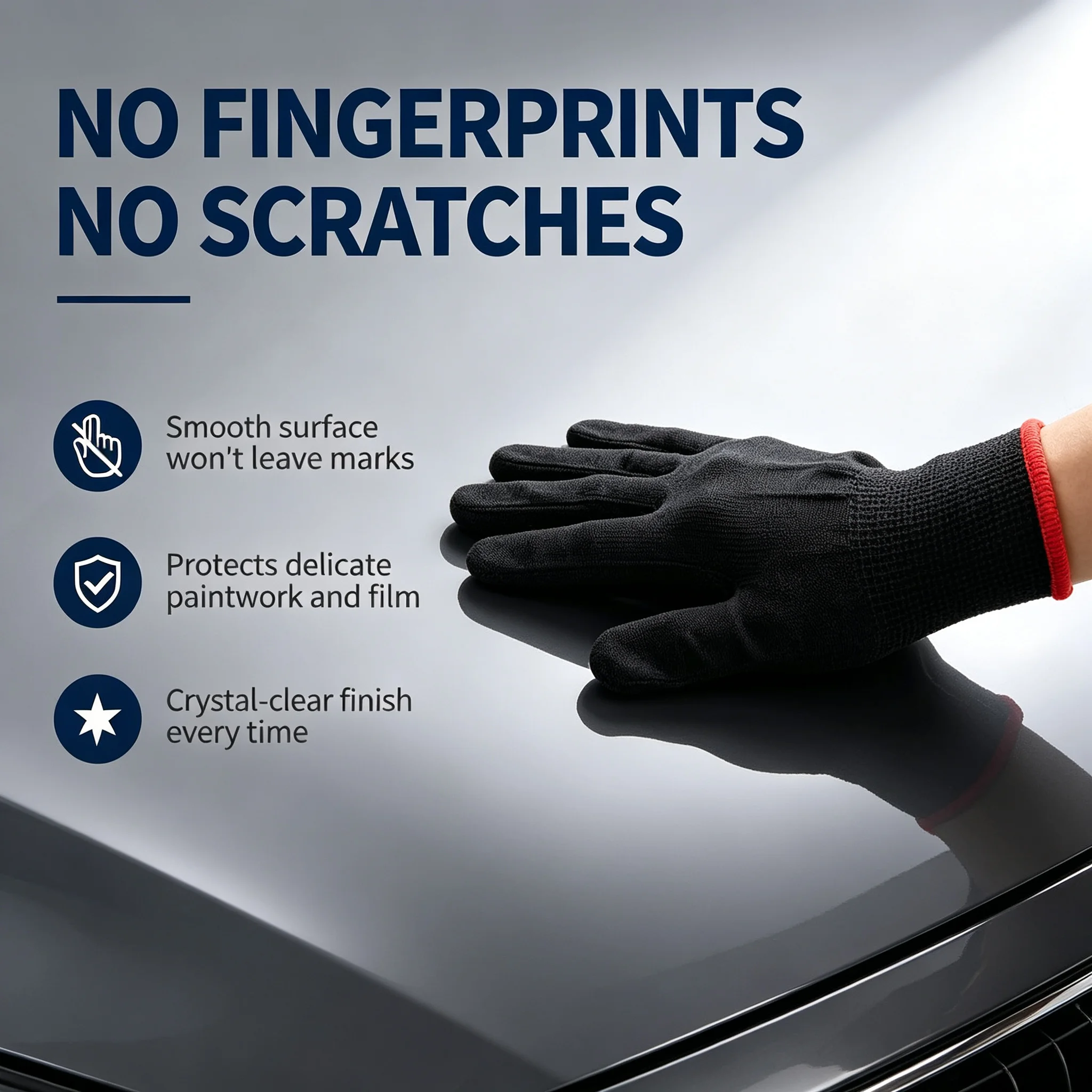 Anti Static Vinyl Wrap Gloves for Car Detailing, Scratch Free No Fingerprint Gloves for PPF Paint Protection Film Application
