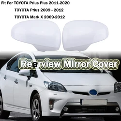 Rearview Mirror Cover Cap Wing Side Mirror Caps White Fit For Toyota Prius Plus 2011 - 2020 Prius 2009 - 2012 Mark X 2009 - 2012