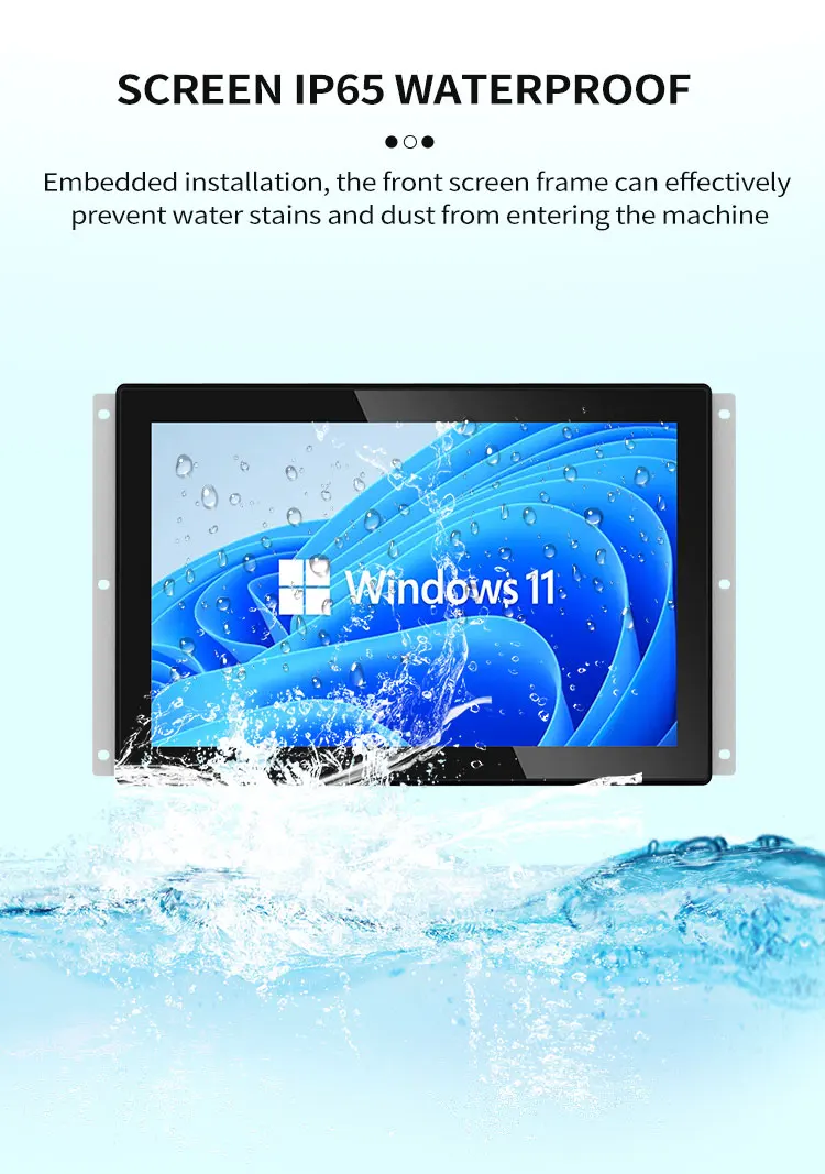 OEM Outdoor Embedded Industrial Display 21.5 1920x1080 Thin Film Transistor IP65 Waterproof Industrial All-in-One Touch Panel