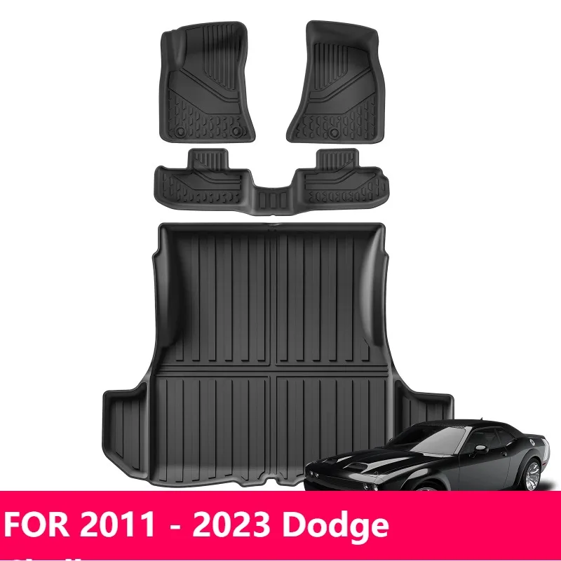 

На 2011–2023 годы Dodge Challenger RWD TPE 3D коврики и набор аксессуаров для подкладки багажника