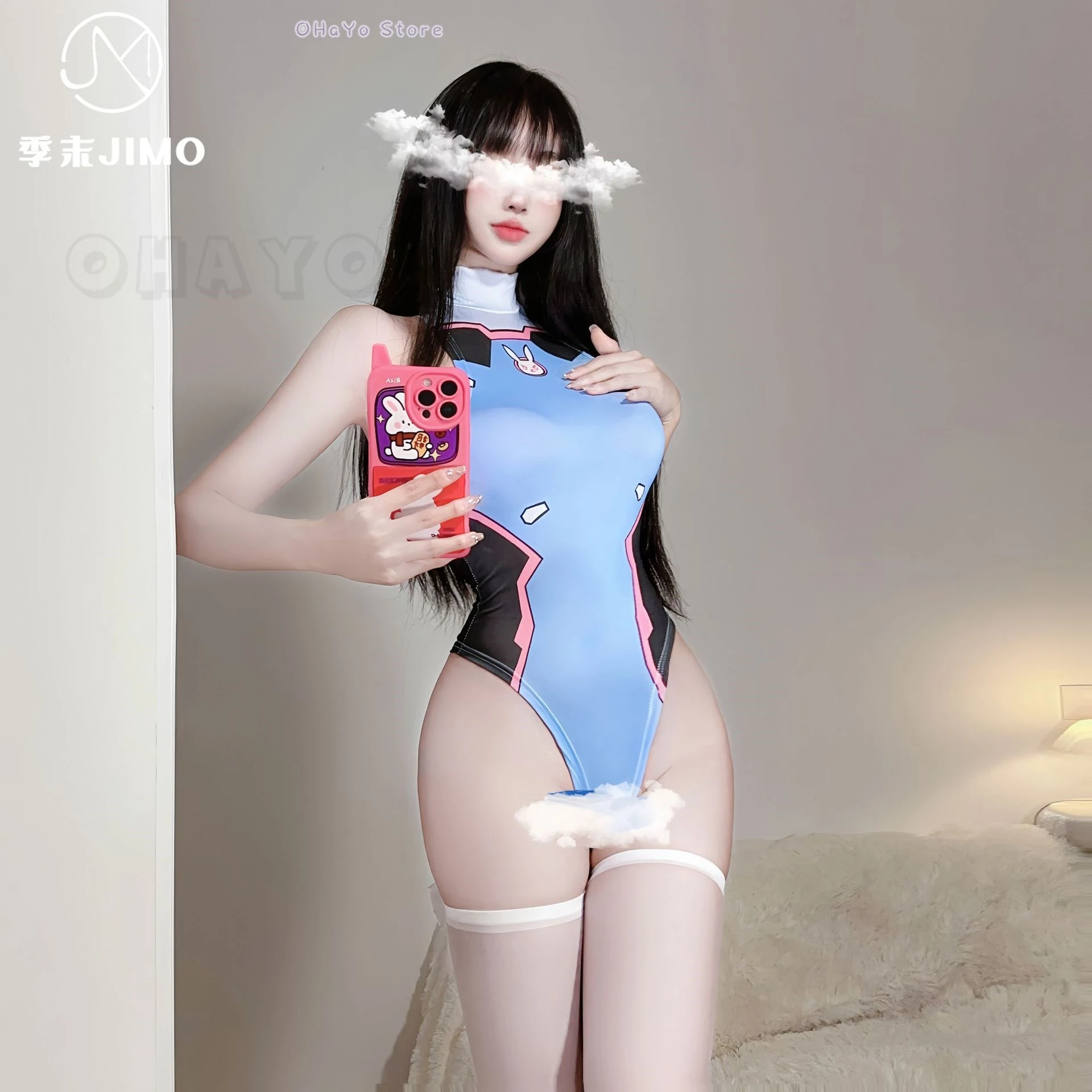 Maillot de bain une pièce serré Asuka DVA, dessin animé d'halloween, cadeau de Cosplay pour Couple doux et frais