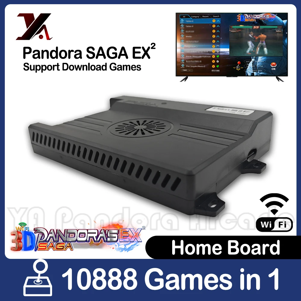 10888 in 1 Pandora Saga EX EX2 WiFi DIY Kit 3D Arcade Retro Games Box 40P Motherboard Console Support Games Market Download N64