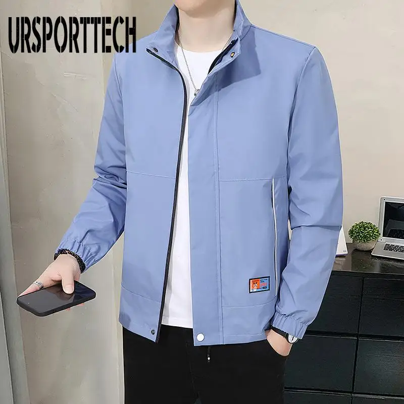 

Spring Summer Men's Thin Jacket Coat Male Windbreaker Zipper Jackets for Men Outdoor Solid Color Casual Chaquetas Jackets Coats