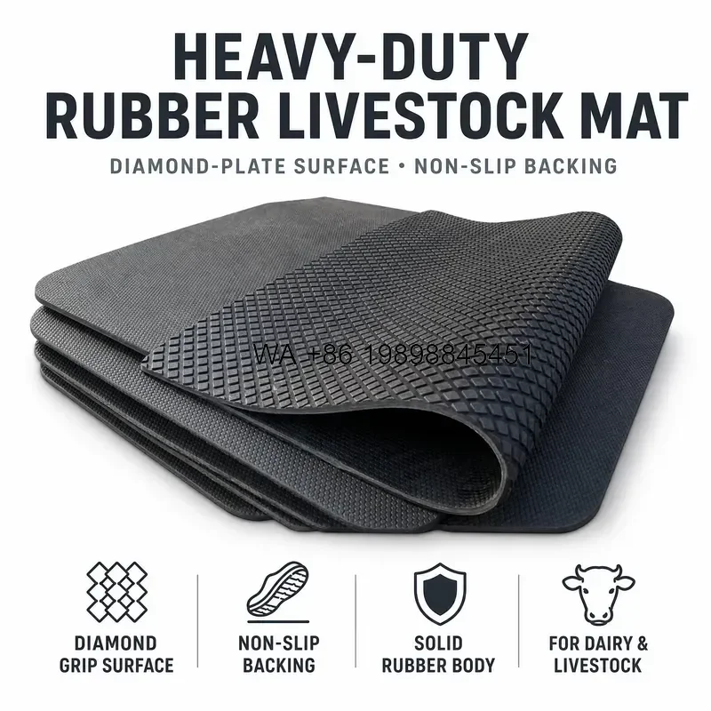 Wmwmnu Anti Slip EPDM Rubber Cow Shed Mat for Horse Stall Mattress Wear Resistant Thickened Stable Indoor Use