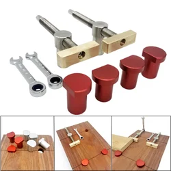 Bench Dog Clamps 19MM/20MM Dog Hole Clamp Woodworking Adjustable Workbench Stop Fast Fixed Clip Tenon Stopper Clamping Tools