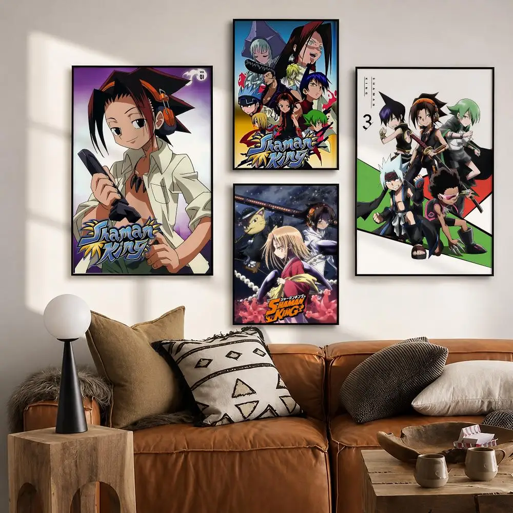 Shaman King Anime Poster HD poster wall art self-stick no-residue for home cafe office great gift