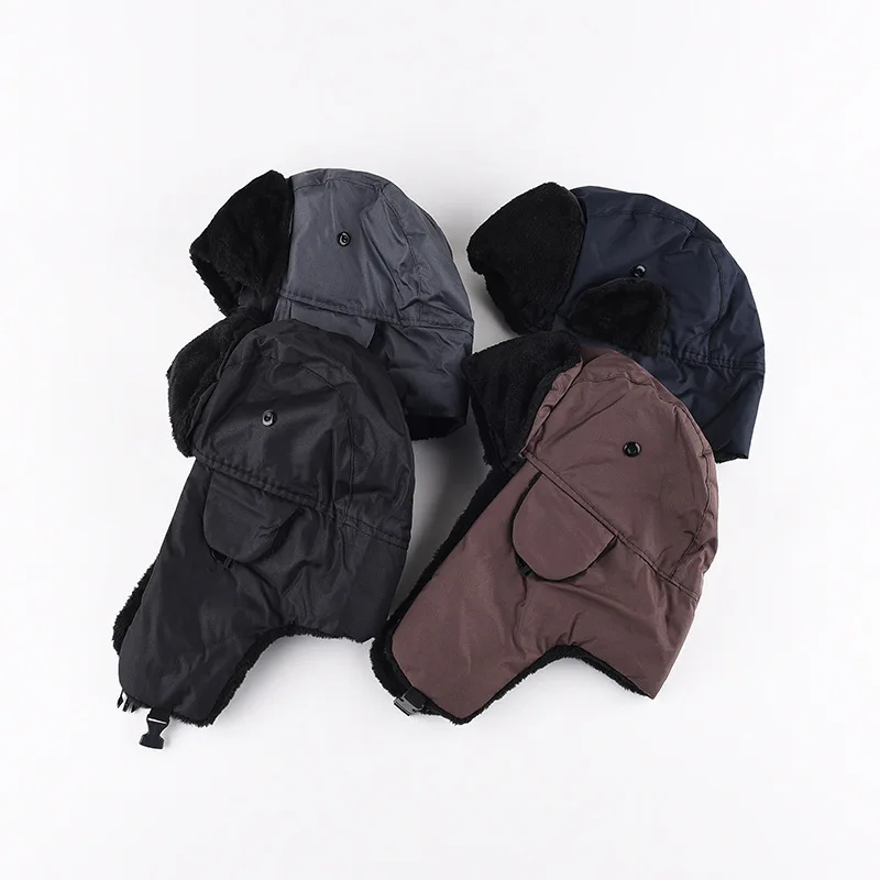 1pcs Men's Winter Warm Ushanka Trapper Hat Russian Trooper Ear Flap Cap Earflap Outdoor resistance to cold and warmth view 2