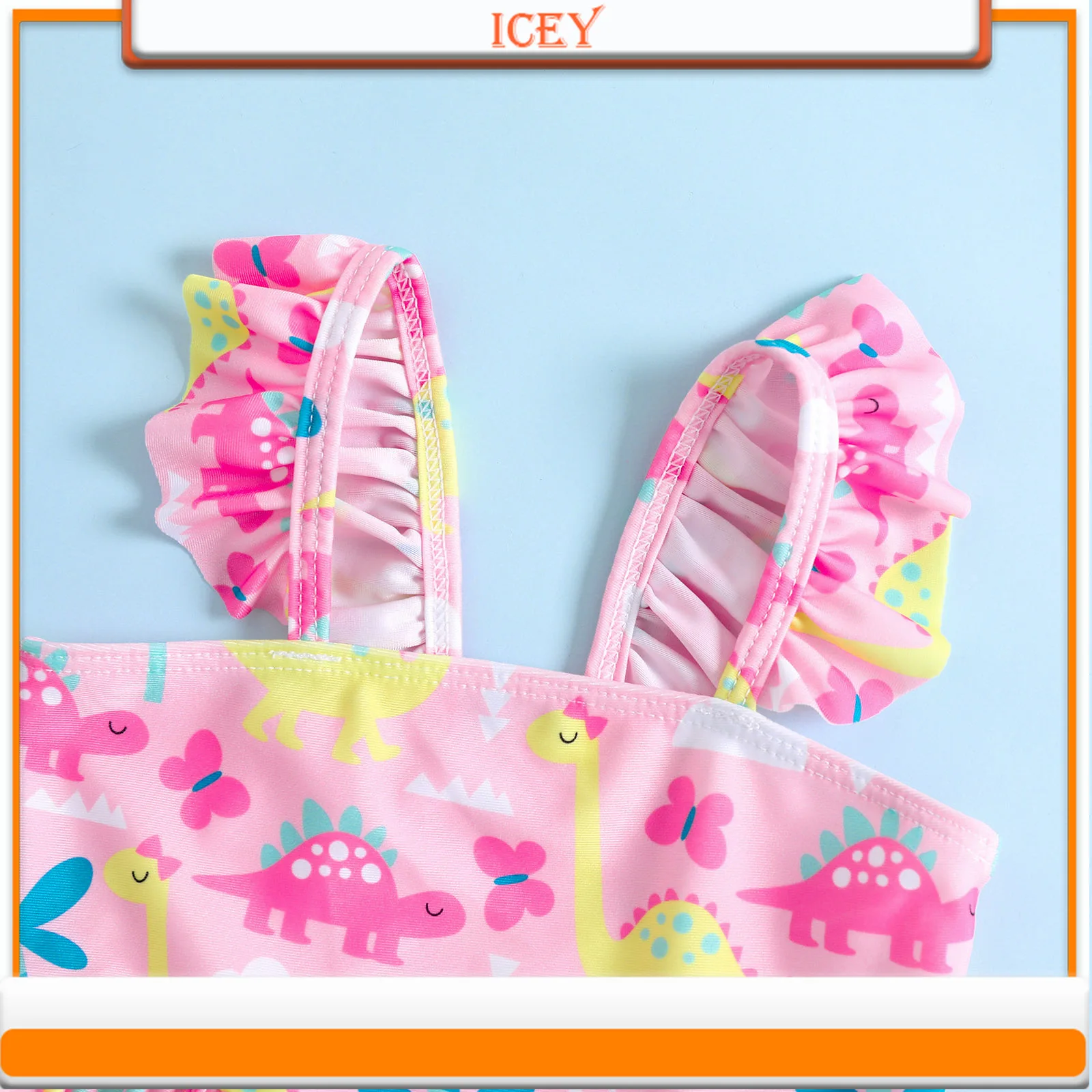 الفتيات الصيف ملابس السباحة الجديدة مجموعة فتاة صغيرة مثير بيكيني سبليت 2 قطعة ملابس السباحة #2