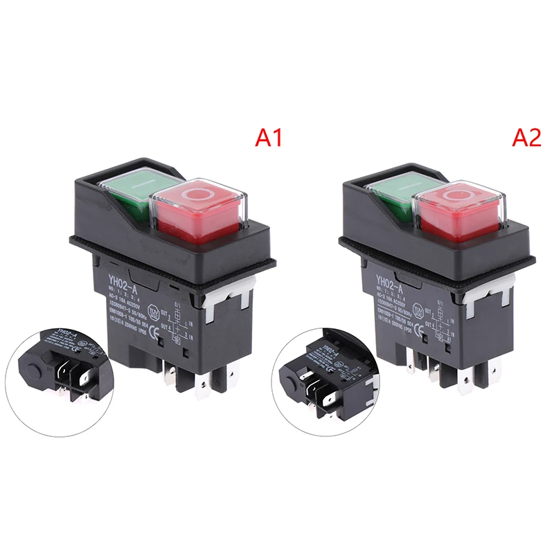 

1pcs Electromagnetic Push Button Switches Starter Machine Tool Equipment Waterproof Switch Safety Security IP55 KLD28A