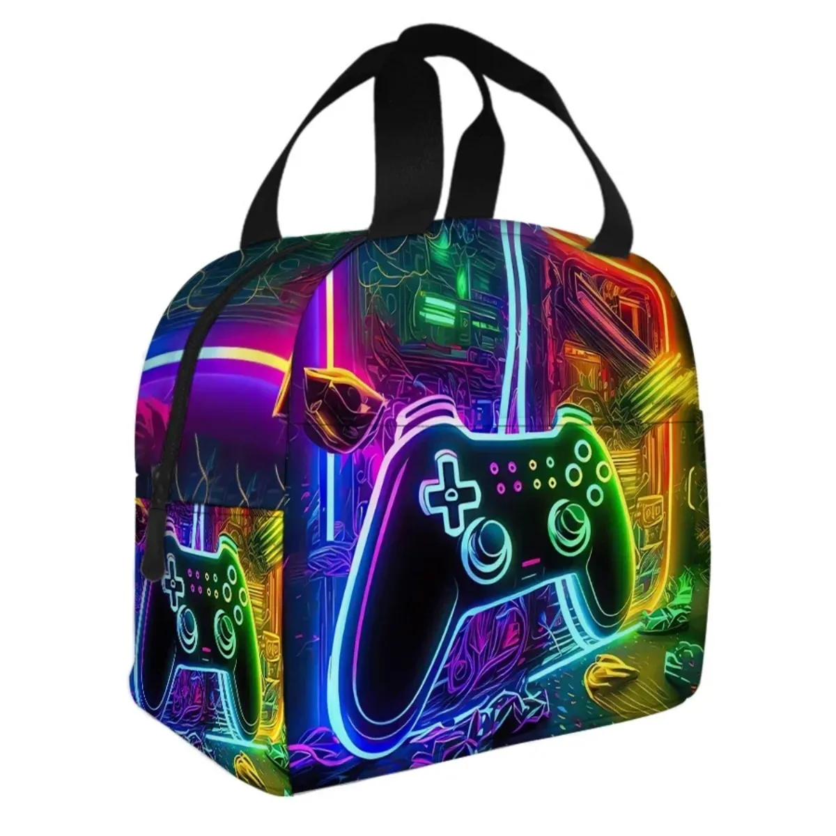 

Cool GamePad Small Handheld Lunch Bag for Boy and Girls Best Gifts 3D Cartoon School Thermal Insulation Picnic Bag for Children