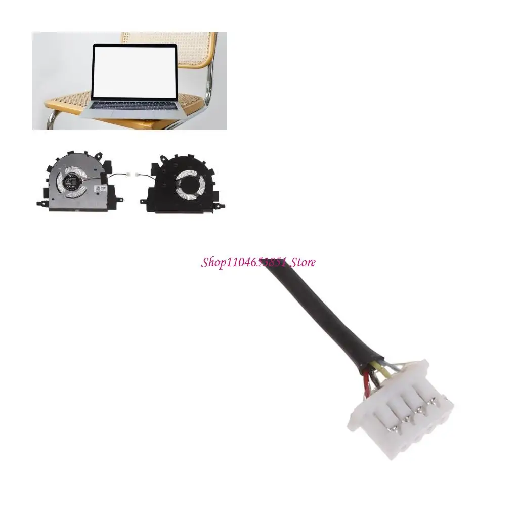 Laptop Cooler Fan DC 5V 0.5A 4 pin 4-wire CPU Cooling Fan Quiet Notebook Heatsink for  IdeaPad 3-15ITL6 82H8 3-15A