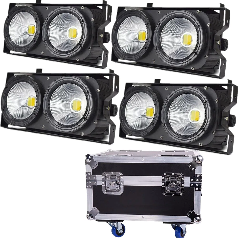 4pcs with flycase Matrix Blinder 2eyes strobe Light dj Audience disco club night party lights