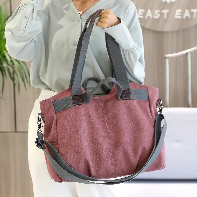 Borsa Tote Casual borsa retrò letteraria 2022 borsa moda borsa di tela di grande capacità borsa da donna borsa a tracolla tutto-fiammifero