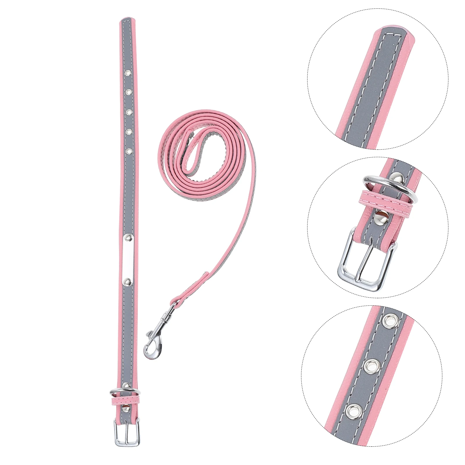 

Pet Collar Leash Microfiber Durable Breathable Reflective Puppy Supplies Safety Walking Dog Safety Collar Rope Dog Training