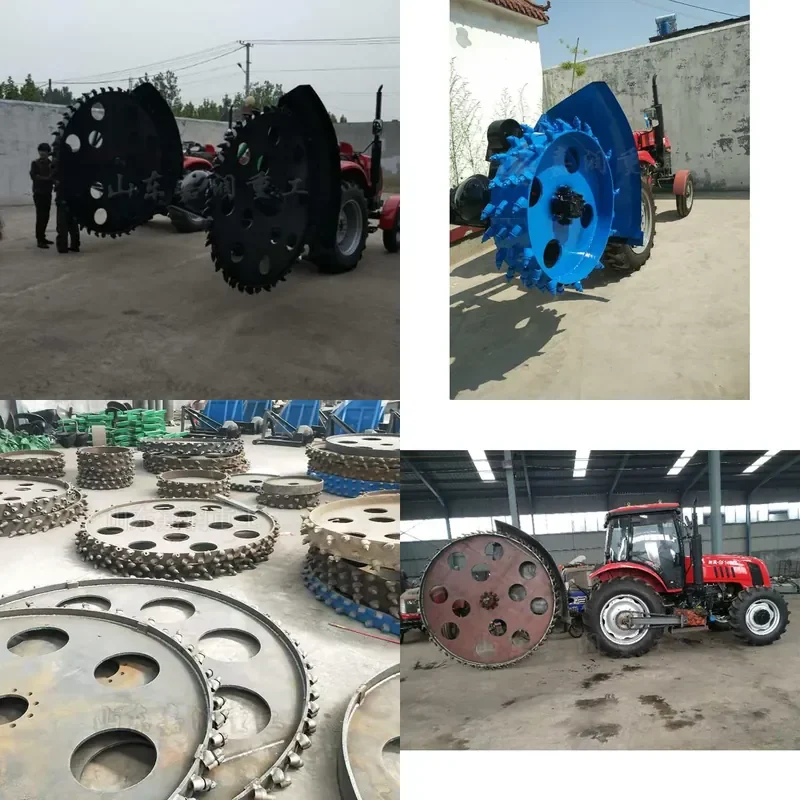Cement pavement ditching machine, concrete road sewing machine, tractor disc ditching machine