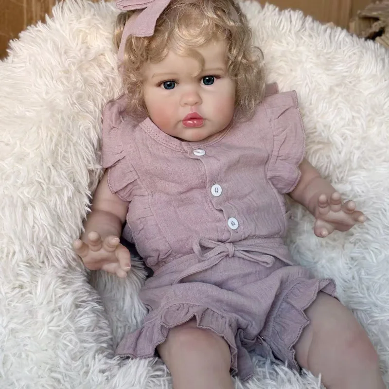 24インチ エリー 新生児 リボーンドール 幼児 プリンセス 女の子 リアルなソフトタッチ 3Dスキン 手植えの髪 クリスマスギフト