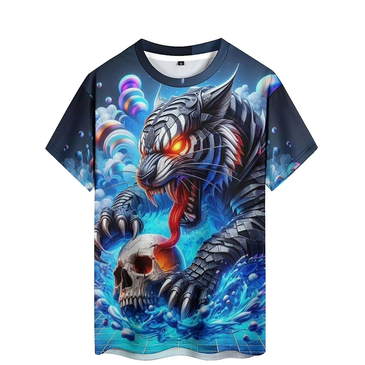 

Cool Lightweight Beach Travel Men's 3D Printed Short Sleeve T-Shirt - Smooth Crew Neck Loungewear