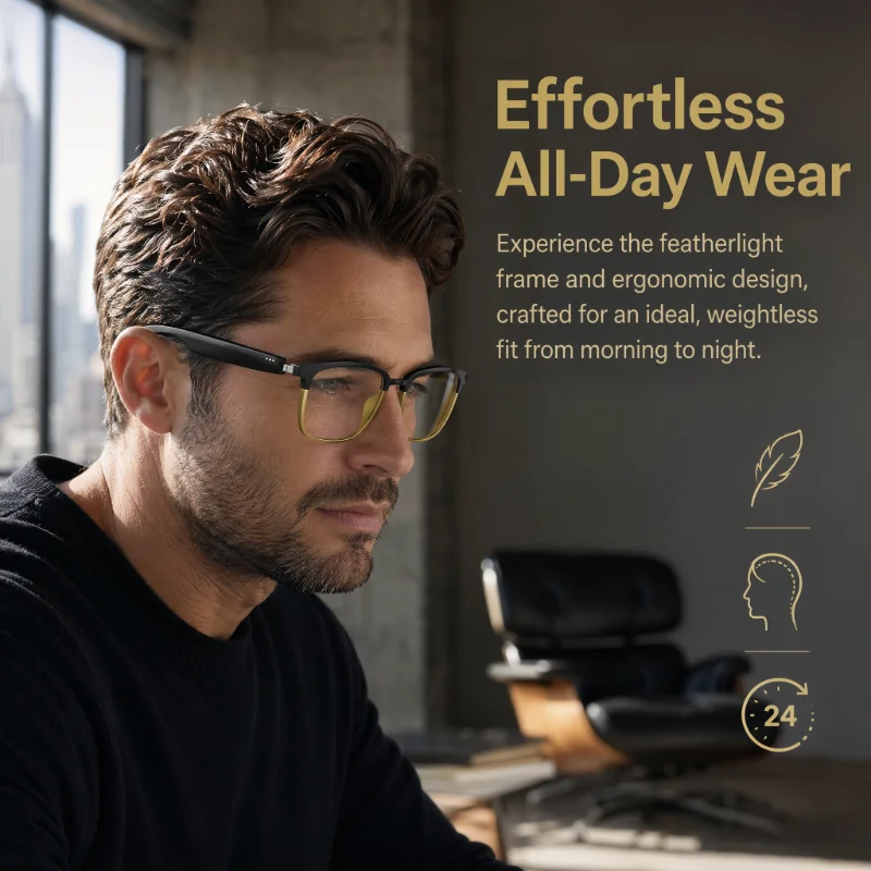 Hands‑Free Call & Music Smart Bluetooth Glasses, Photochromic Auto Light‑Adjust Lenses with Touch Control, Wearable Earphone Glasses for Driving, Cycling, Outdoor Work & Daily Usage