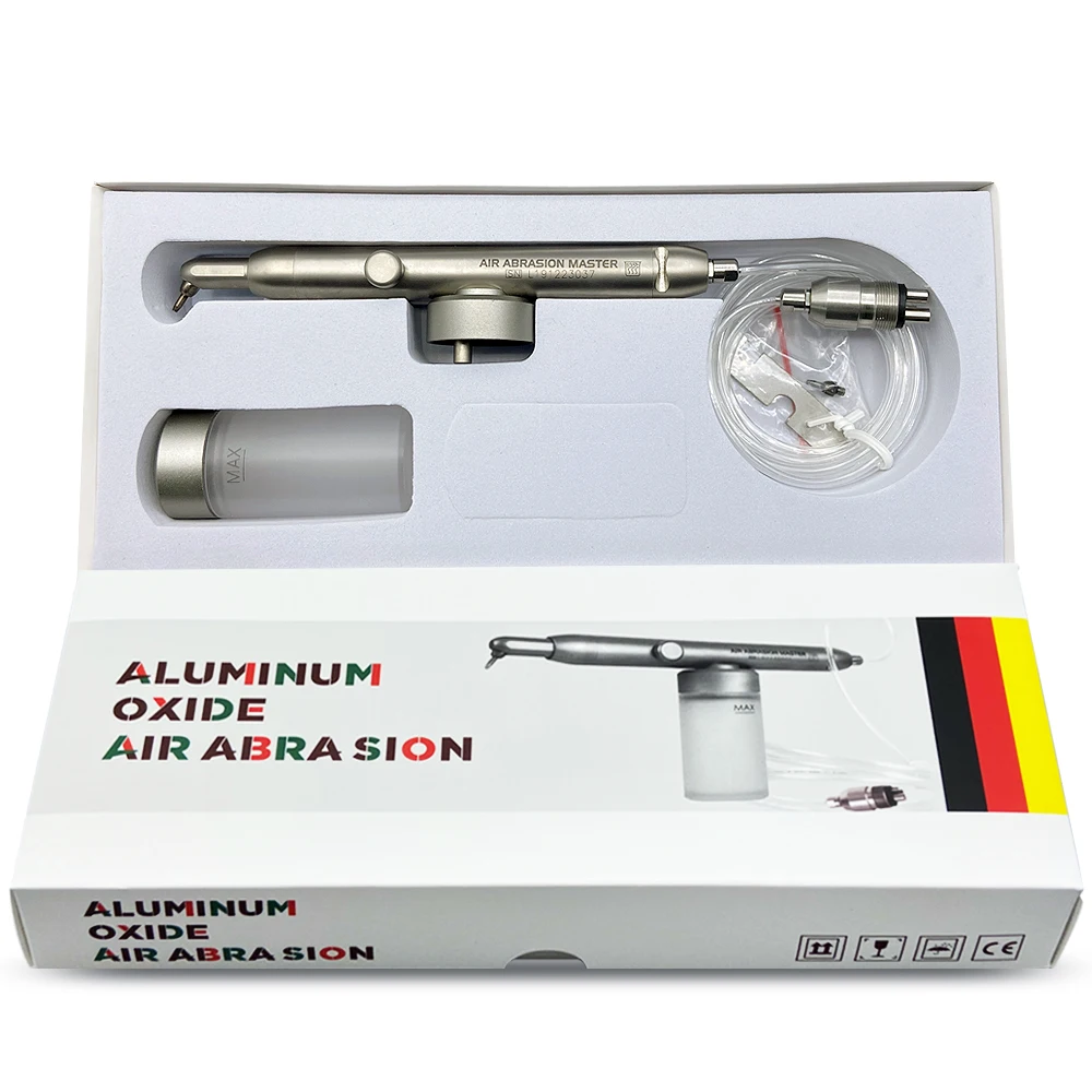 Dental Aluminum Oxide Gun Alumina Air Abrasion Polisher System Micro Etcher Sandblaster Sandblasting Gun with 4 Holes
