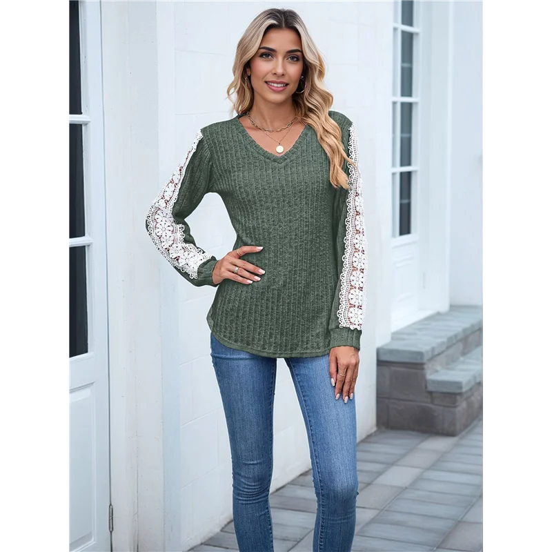 

【SEE】Womens Long Sleeve Shirts V-Neck Tops Business Casual Blouses Tee Trendy 2025 Fall Fashion Outfits Clothes