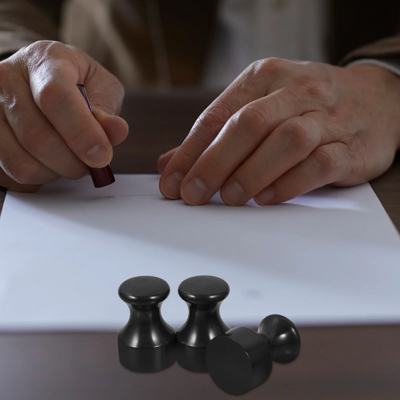 

3Pcs Round Stamps Durable Connected Handles for DIY Craft Scrapbooking Letter Making Roller Knob Stamp Pads Ink