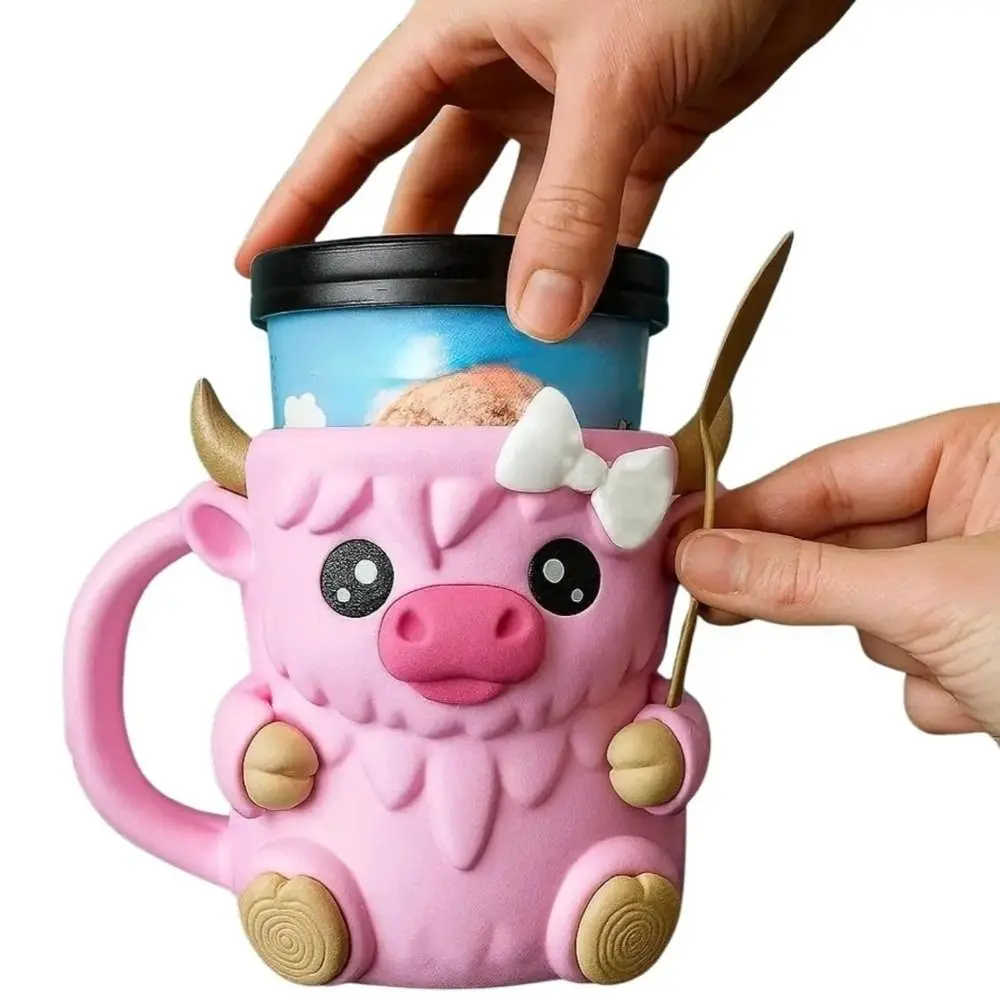 حار الكرتون الآيس كريم حامل الكأس مانعة للتسرب مع مقبض الجليد باينت حامل مريح الدببة القطبية الأختام البيرة يمكن كوب الهدايا #1