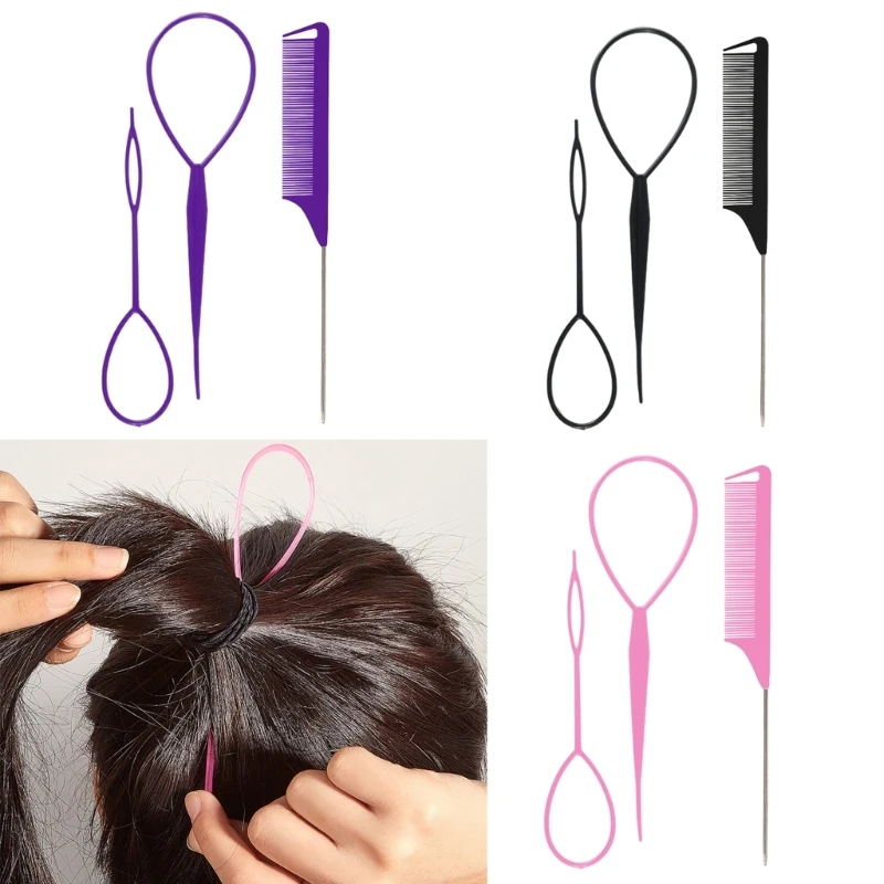 3 unids/set herramienta trenzado francés bucle hacer peinados bandas elásticas para cabello removedor Dropshipping
