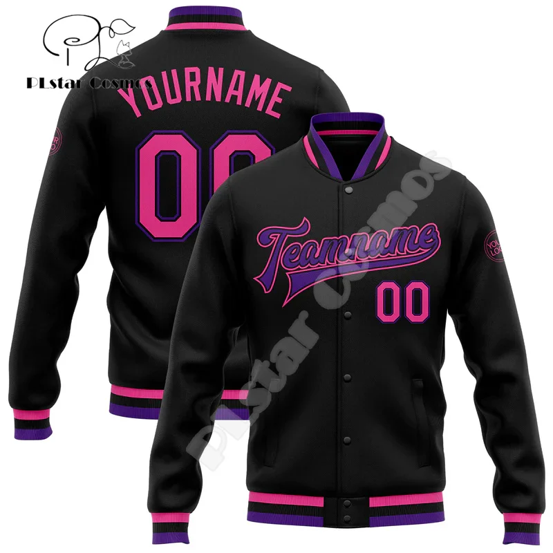 NewFashion Custom Name Number Logo Colorful Graffiti Pattern 3D Harajuku Streetwear Unisex Casual Botton Coat Baseball Jacket 18