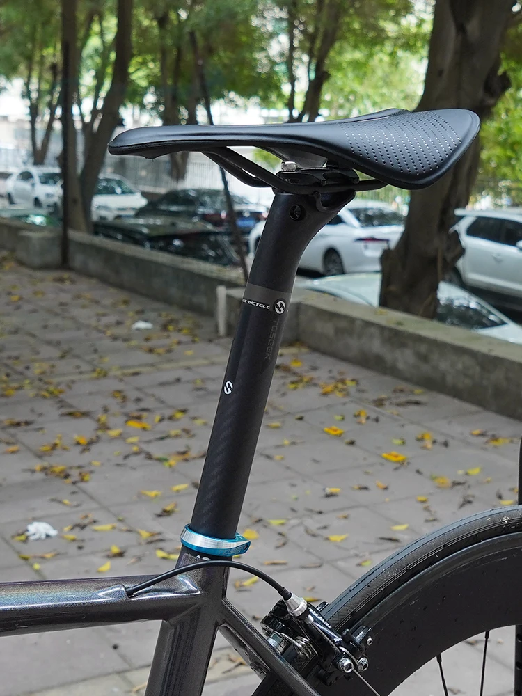 AliExpress TOSEEK Seatpost Carbon 3K Weave Matt Offset 20mm Seat Post 27.2/31.6mm Length 350/400mm Bicycle SeatPost Parts MTB Carbon Canoe