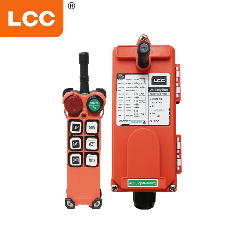 Telecrane F21-E1 Remote Control Nirkabel Industri untuk Derek Kecepatan Tunggal untuk Hoist Listrik