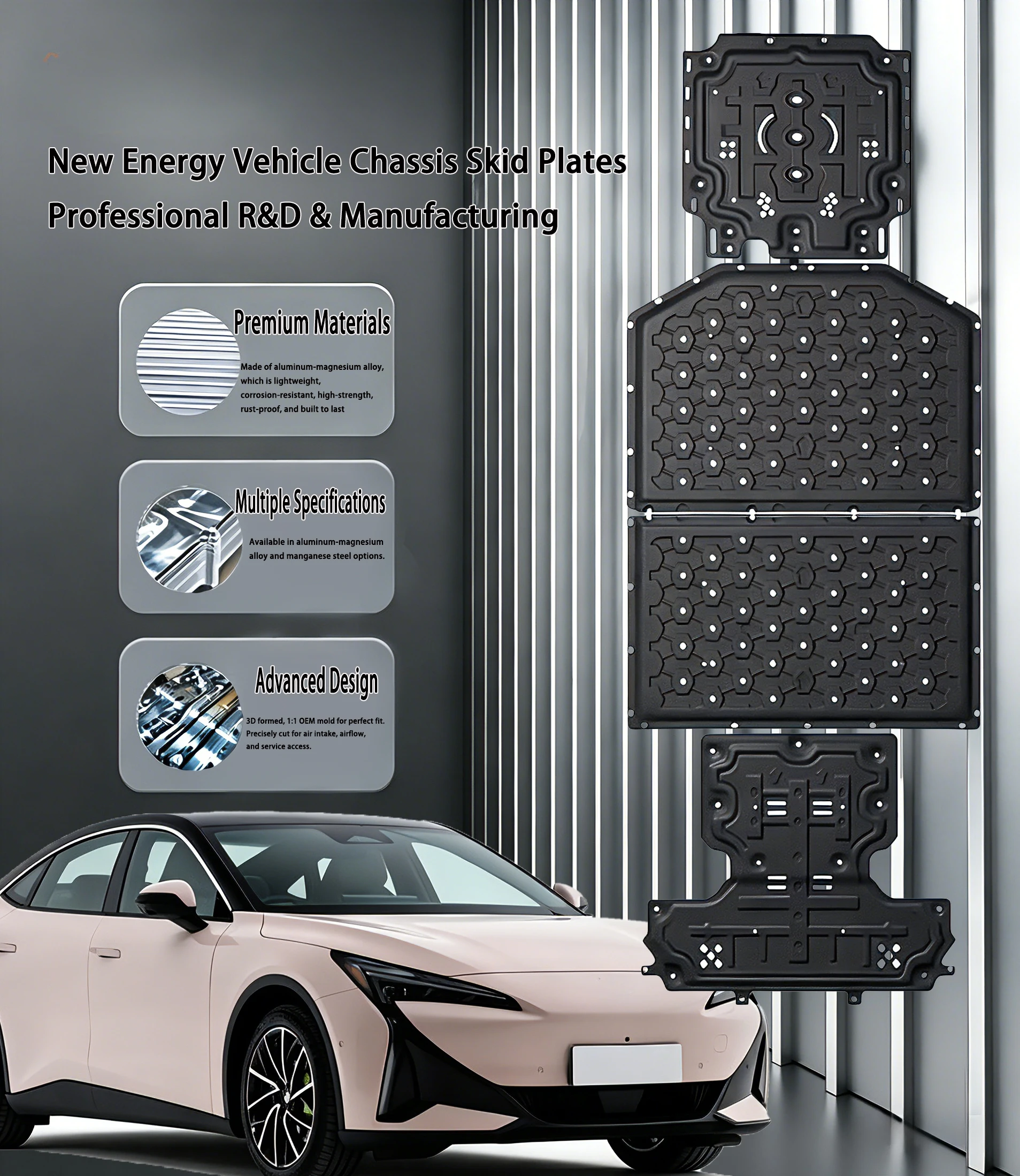 Electrostatic Spraying Chassis Protection Accessories ARCFOX Alpha S5, Anti-rust High Temperature Resistant Skid Plate