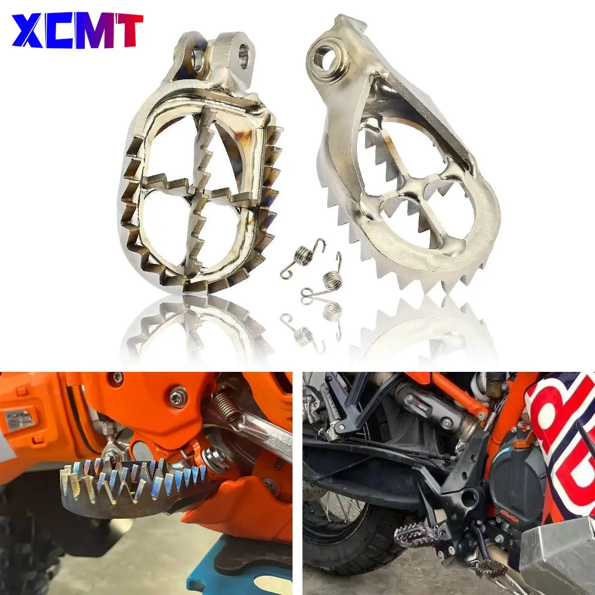 Motorcycle TC4 Titanium Forged Foot Pegs Pedals Rests For KTM SX SX-F EXC EXC-F XC XC-F  XC-W XCF-W 65 85 125 250 350 1998-2016