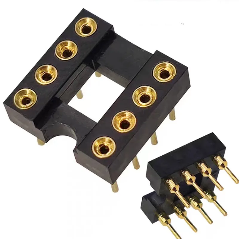 5-10PCS DIP8 8-pin 8P gold-plated round hole IC socket MUSES01 OB2226AP socket integrated icnextron Seiko amplifier socket