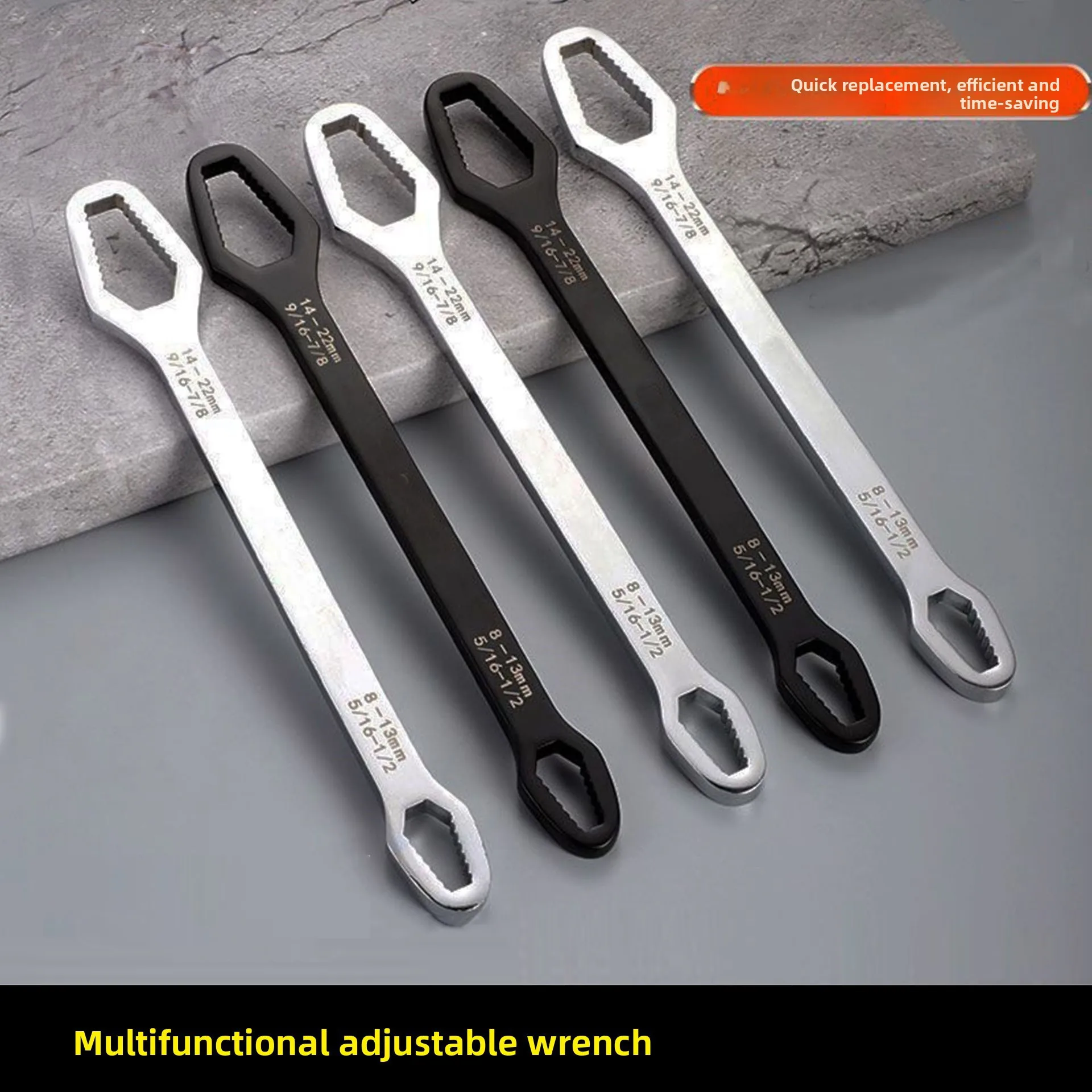 Car Universal Torx Wrench 8-24mm Adjustable Self-tightening Wrench Board Double-head Torx Spanner Torx Spanner Hand Tools New