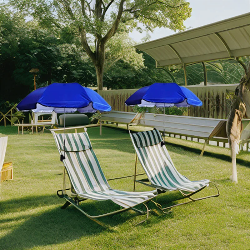 

Portable Waterproof Beach Chair Umbrella with Universal Clamp 360° Rotation All-Season Golf Umbrella