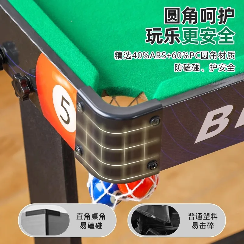 Folding family children's toy with billiards table, upgraded for parent-child indoor games, mini billiards table