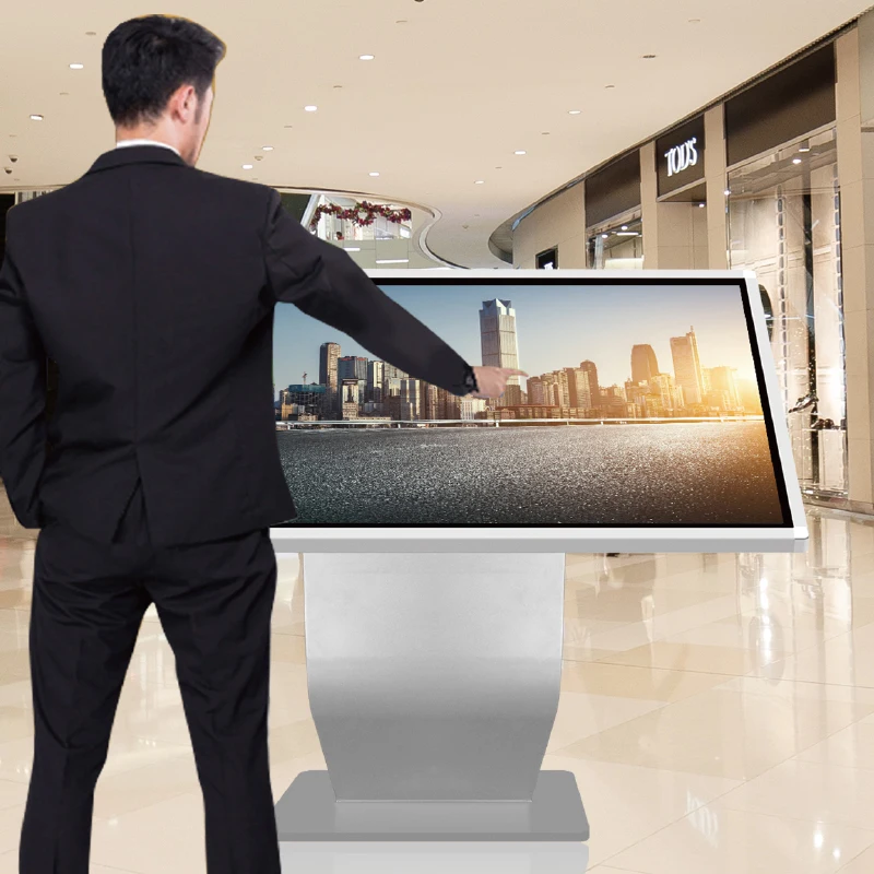 32 43 55 65 Inch Advertising Screen All In One PC Horizontal Digital Display Ad Player Touch Screen Info Kiosk For Shopping Mall