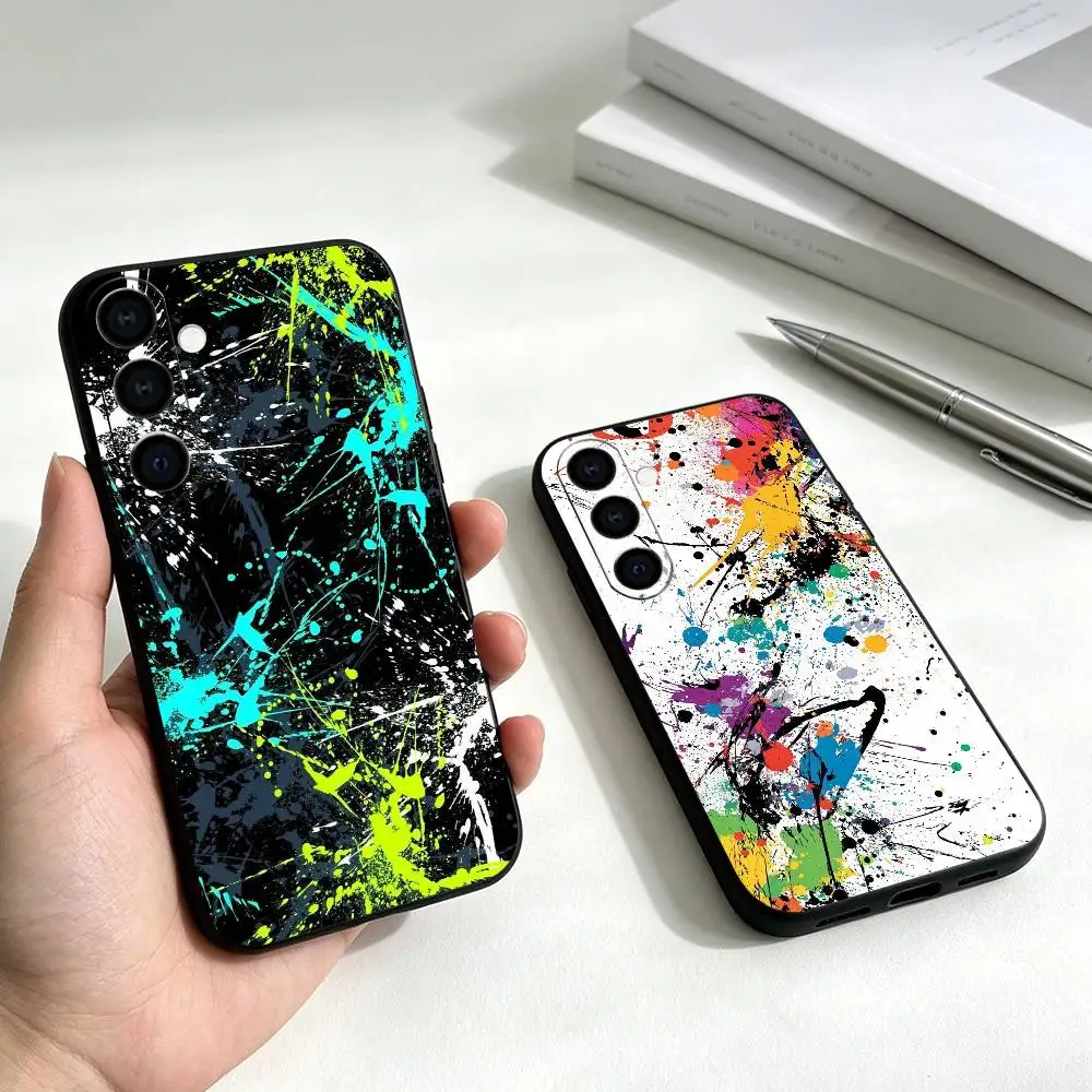 Street Graffiti Art Phone Case Black Silicone Soft For Samsung Galaxy A73,A72,A71,A70,A53,A52,A51 Gift