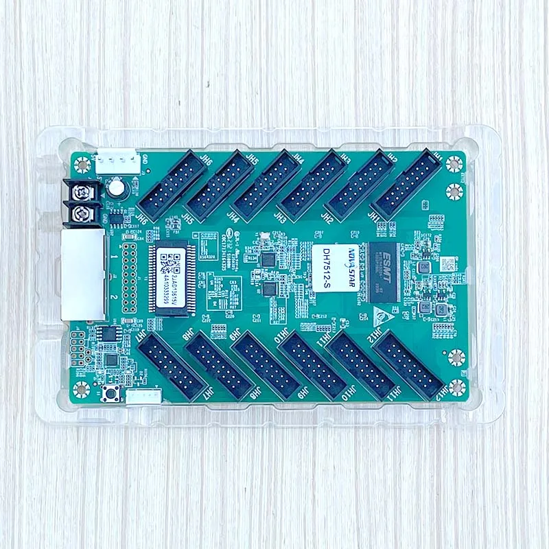 Novastar การ์ดรับสัญญาณ DH7512-S ชุดควบคุมวิดีโอติดผนังจอ LED กลางแจ้งในร่มโมดูลจอแสดงผล RGB HBU75สีเต็มรูปแบบ