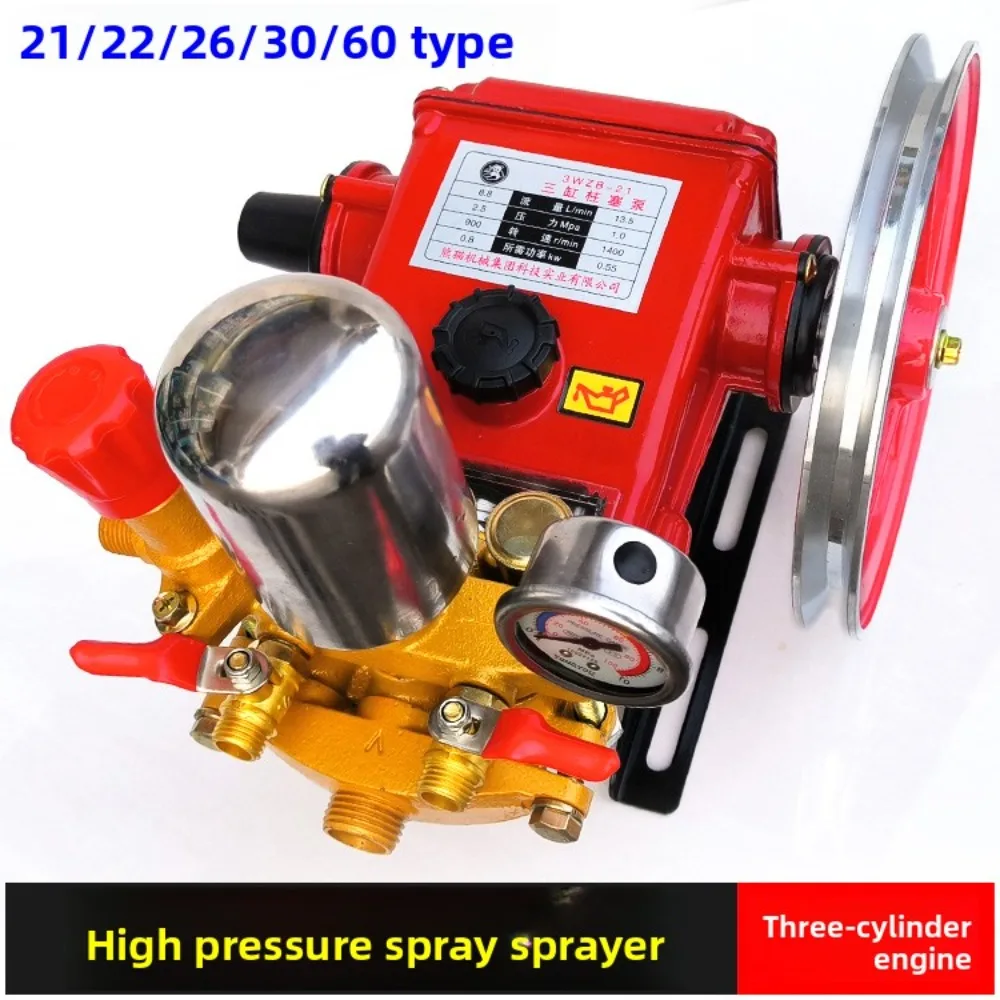 High Pressure Three Cylinder Plunger Pump Head Cleaning Dosing Machine Pump For Garden Greening Car Washing