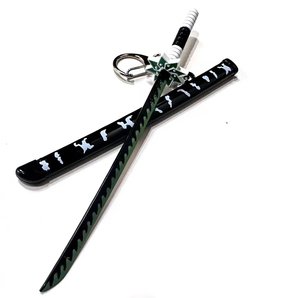 1/6 Mini Unisex Wind Hashira Sanemi 17cm/6.7in Cosplay Sword Model Key Chain Ring Gift